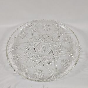 Elegant Crystal Glass Serving Platter